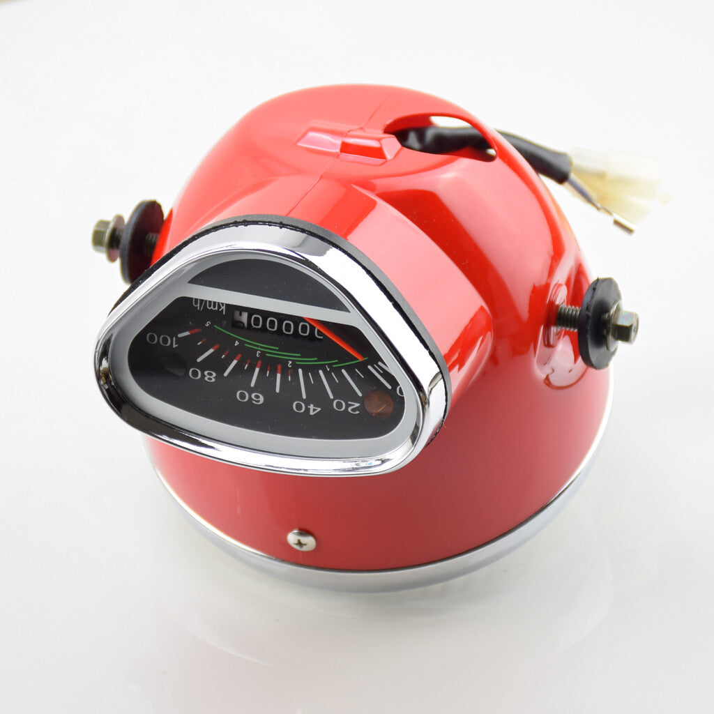 Red Headlight Speedometer Odometer for Honda S50 CL5065/90 CD50/70 S90 SL90 CS90