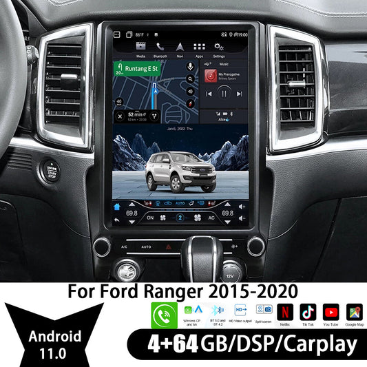 12.1 Android 11 Car for Tesla Style Radio GPS Navigation for Ford Everest Ranger