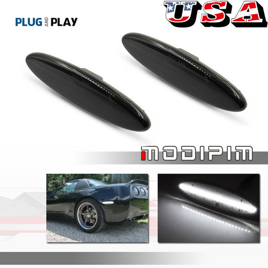 All-white LED rear fender side marker light kit for 97-04 for Chevrolet for Corvette C5