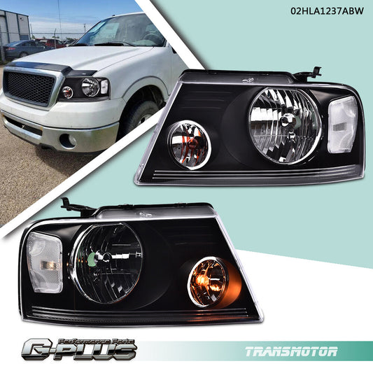 2 White Replacement Headlights for 04-08 for Ford F150 for Lincoln Mark LT
