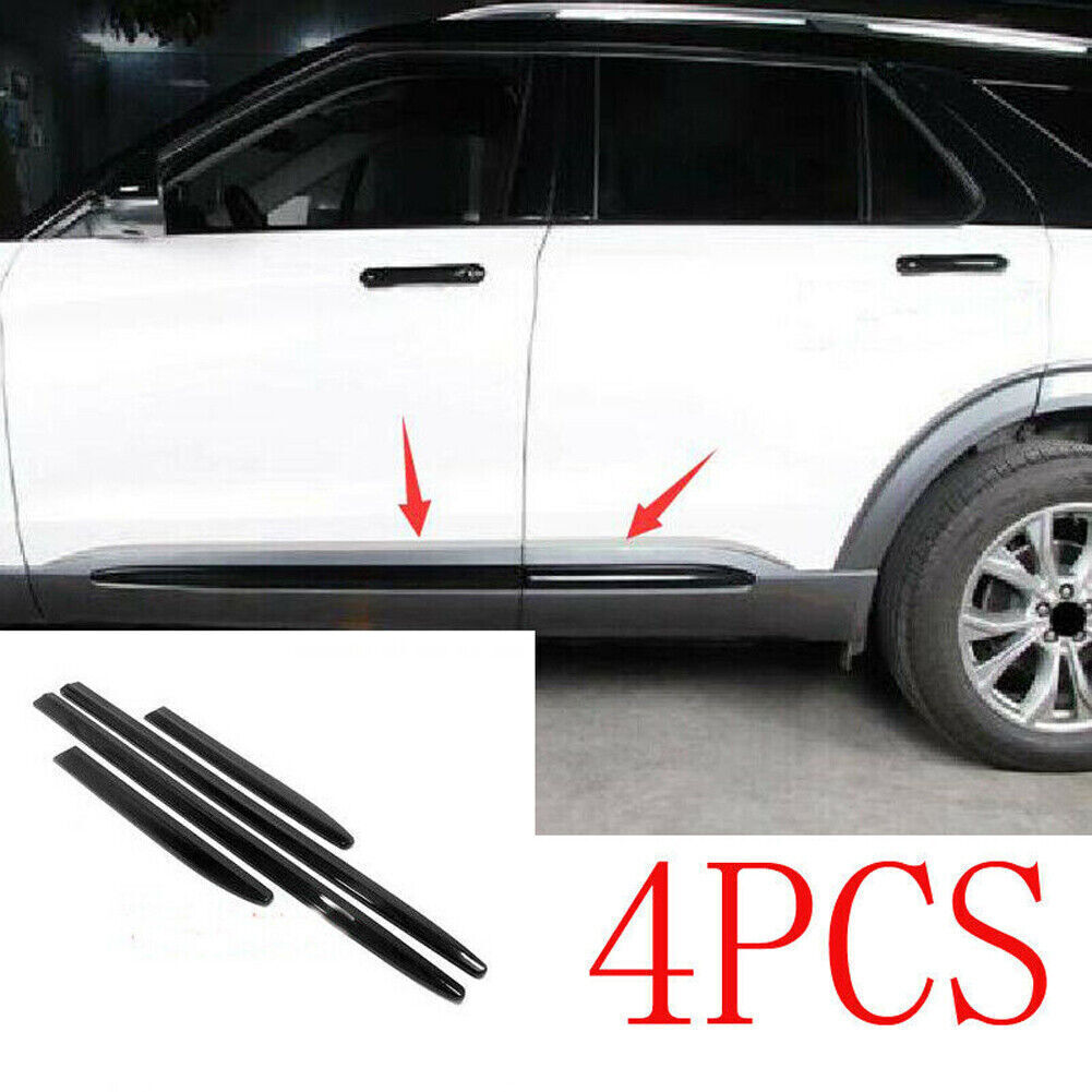 2020-2021 for Ford Explorer Glossy Black Body Door Side Molding Cover Trim 4pcs