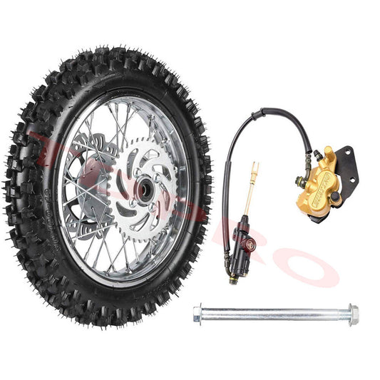 3.00-12 80/100-12 Rear Tire Rim Assembly Pit Bike 12-inch Wheel Kit Cooler SSR 125
