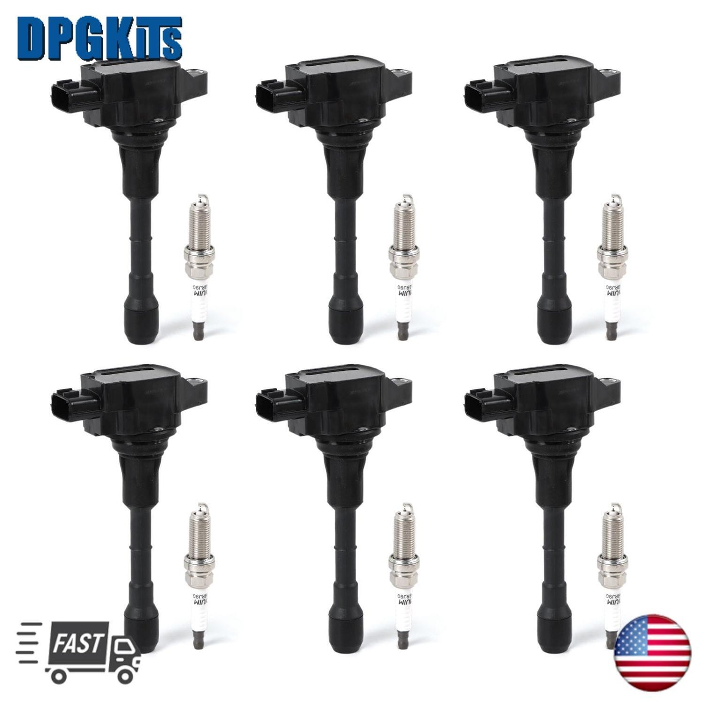 6 Ignition Coil+6 Iridium Spark Plug for Infiniti G25 for Nissan Maxima 3.5L UF550