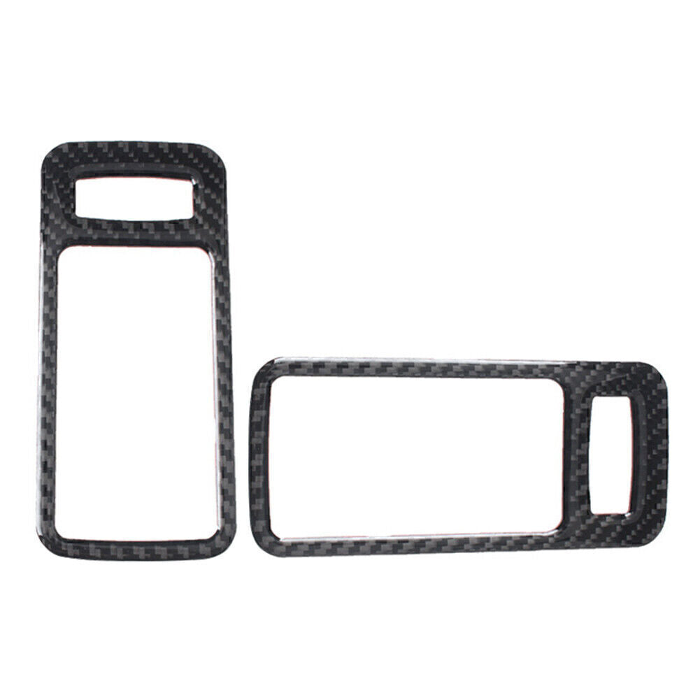 2x Carbon Fiber Interior Door Handle Bowl Trim Fit for Ford for Mustang 2009-13