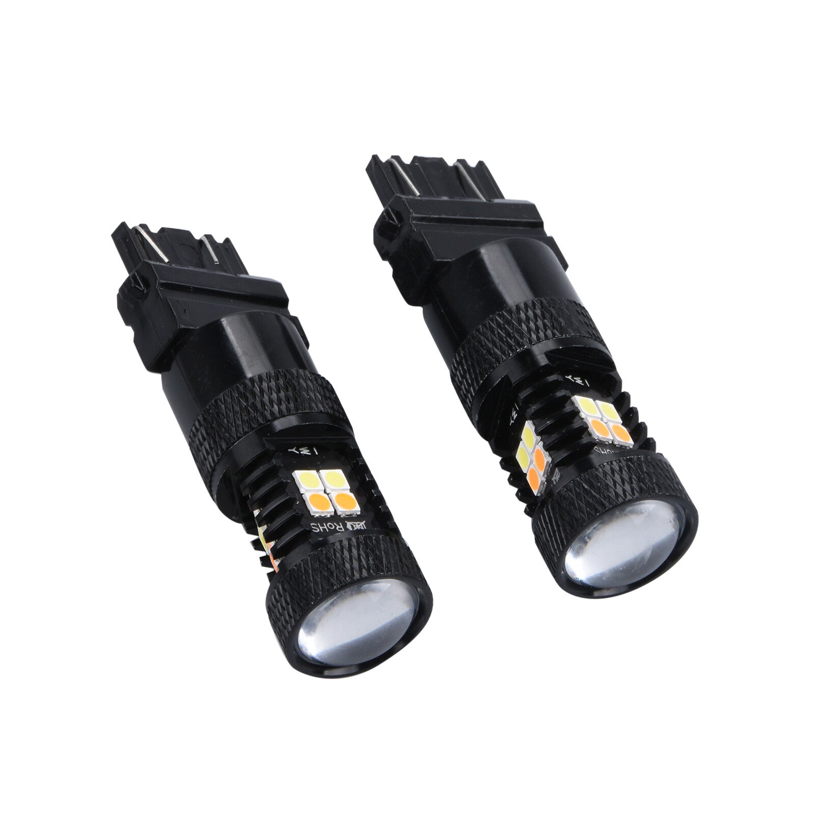 2x Switchback LED Turn Signal Lights Anti Hyper Flash White Amber Dual Color