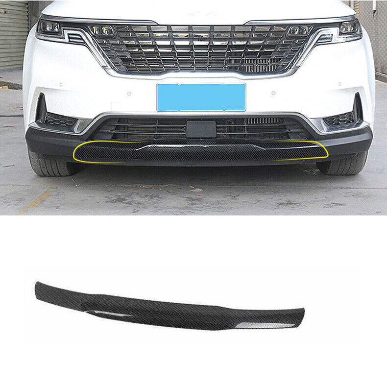 for Kia Carnival 22-24 Carbon Fiber Style Front Bottom Bumper Lid Cover Trim 1X