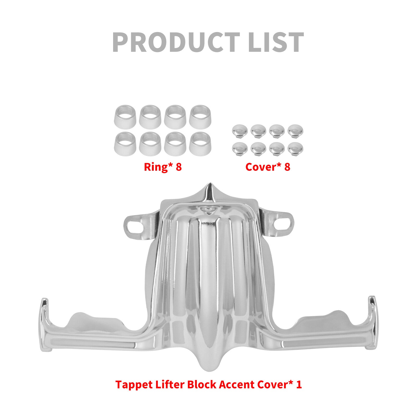Chrome Tappet / Lifter Block Accent Cover for Harley Dyna Part Twin Cam 99-2017