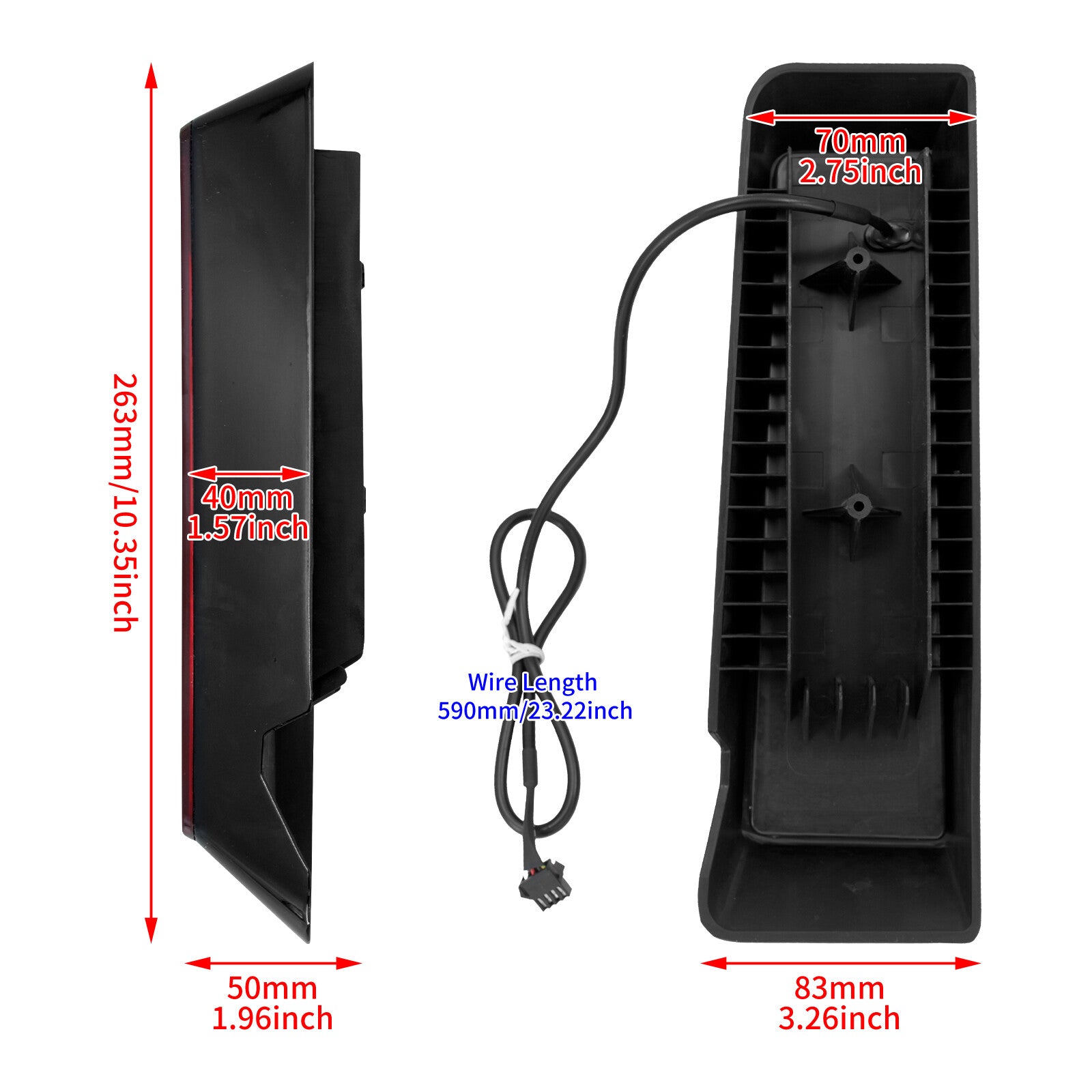 Saddlebag Side Insert Fender Fascia LED Light Fit for Harley Touring FLHT 14-20