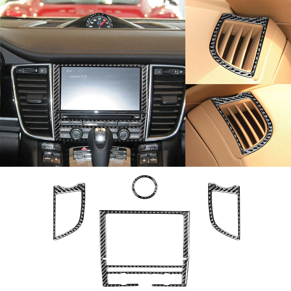 Carbon Fiber Central Control Navigation Air Vent Trim for Porsche for Panamera 10-16
