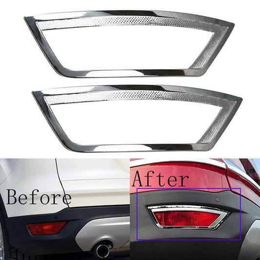 Rear Left Fog Light Cover Trim Chrome Fits for Ford Escape For Kuga 2013-2019