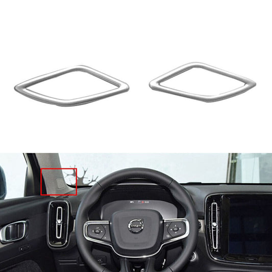2PCS ABS Interior A-Pillar Speaker Decor Cover Trim for Volvo XC40 2018-2020 19
