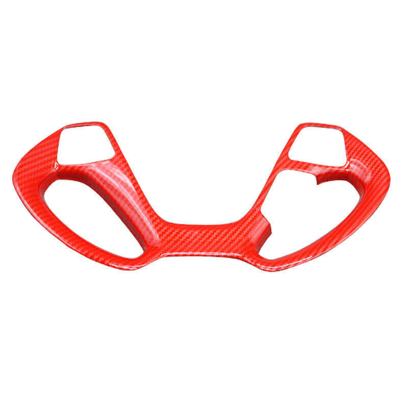 Car Steering Wheel Frame Panel Cover Trim for Kia K3 2014-2018 Red Carbon Fiber