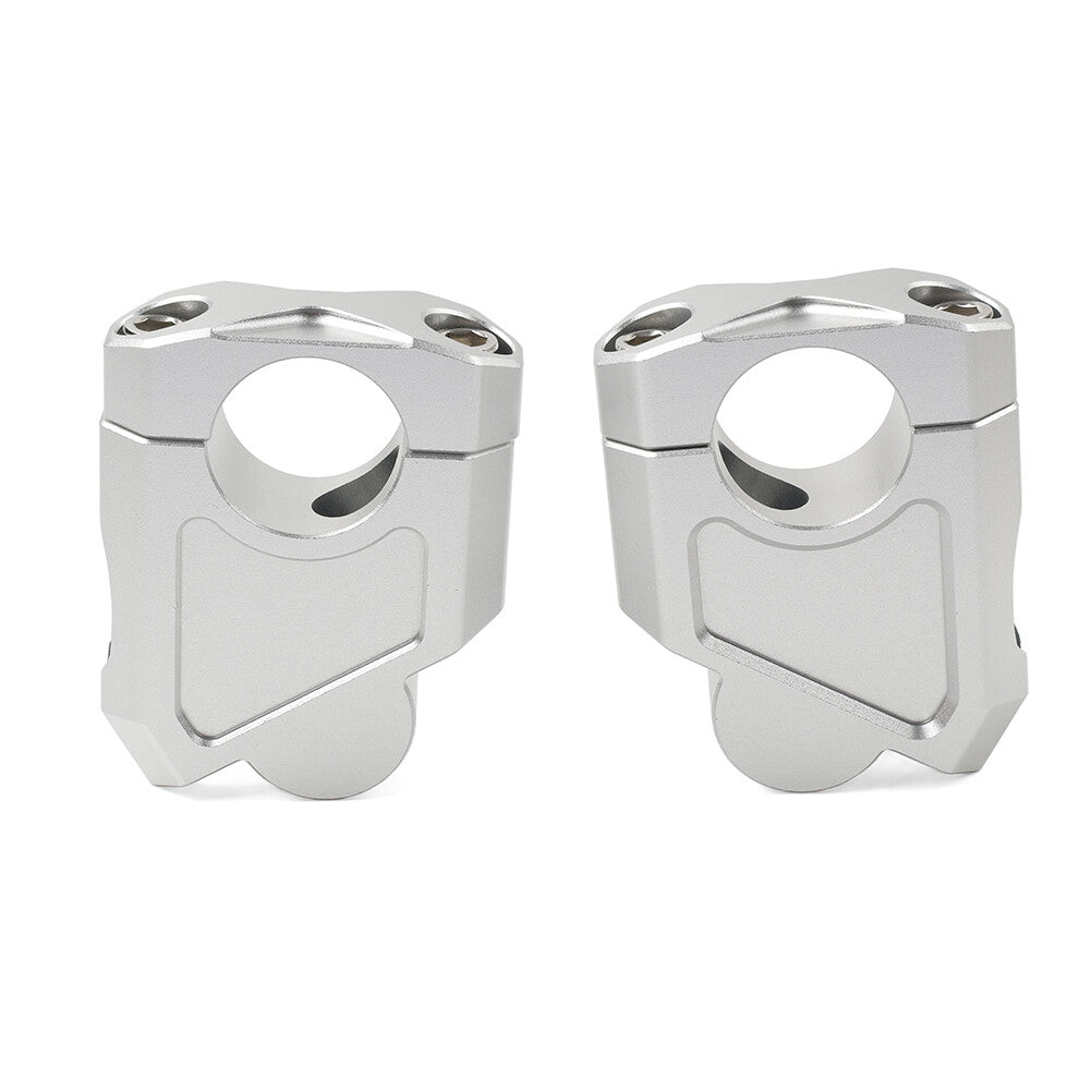 Silver Motorcycle 28mm 1 1/8 Handlebar Mount Clamp Riser fit for Suzuki for Kawasaki