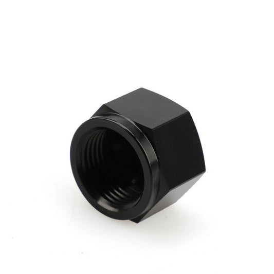 Black AN8 Female AN Flare Fitting Cap 8AN Block Off Nut Aluminum Flare Cap