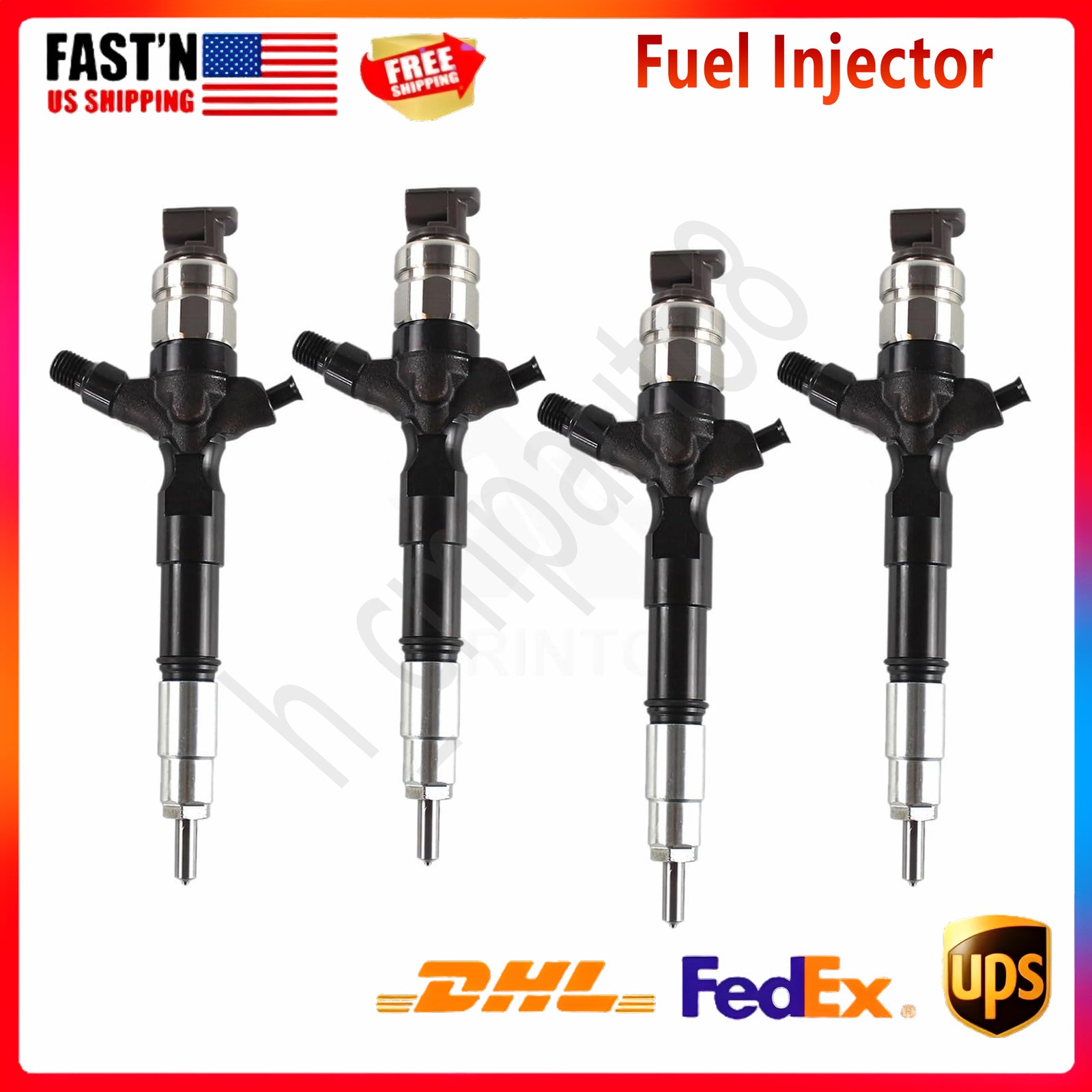 4PCS 23670-51051 Fuel Injectors for Toyota Hilux for Land Cruiser 1KD Diesel Engine