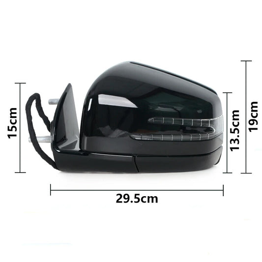 1 Pair Rear View Side Mirror Black for Mercedes Benz W164 X164 ML GL 2005-2011