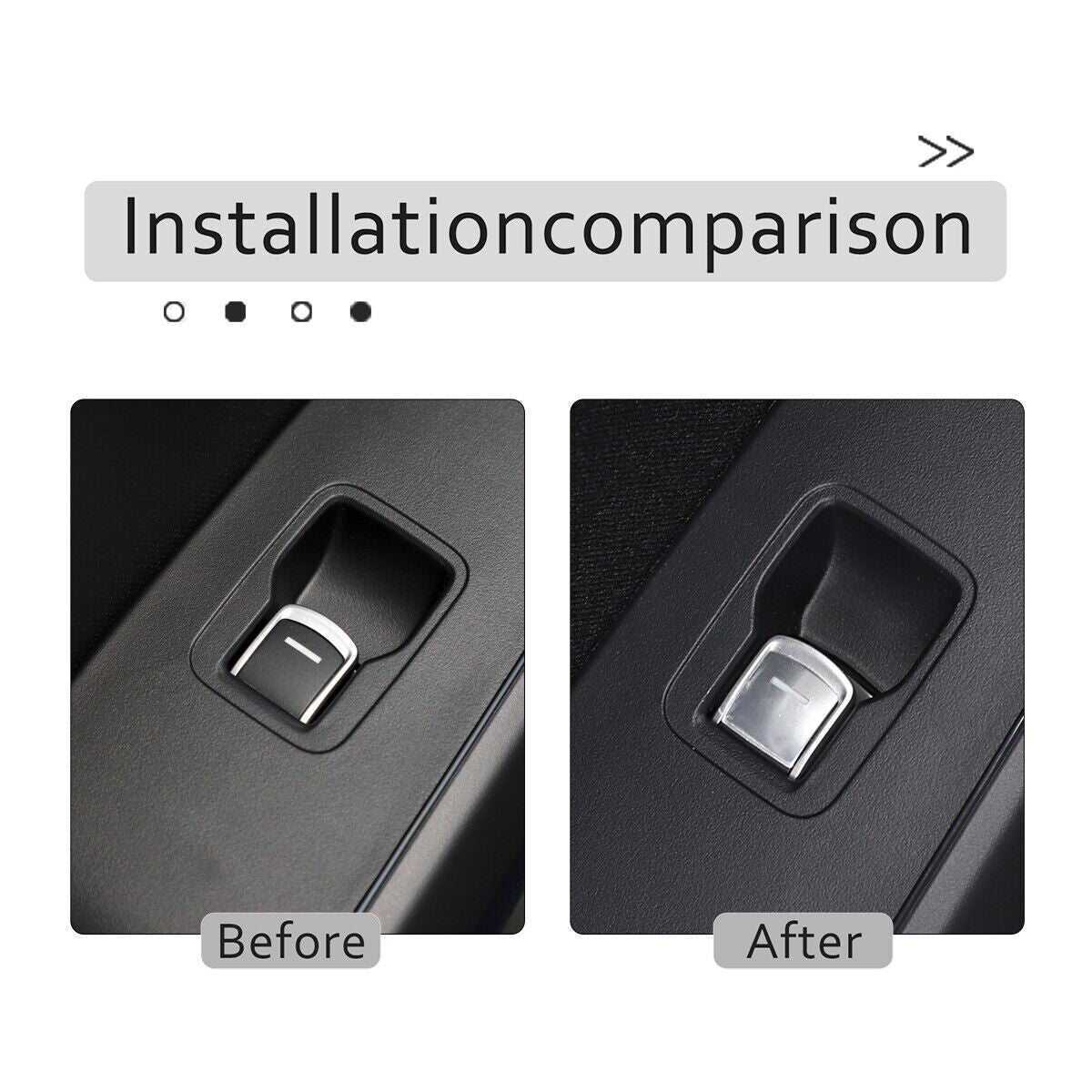 Accessories Car Window Lift Button Switch Trim for Honda for Civic Sedan 22up Silver