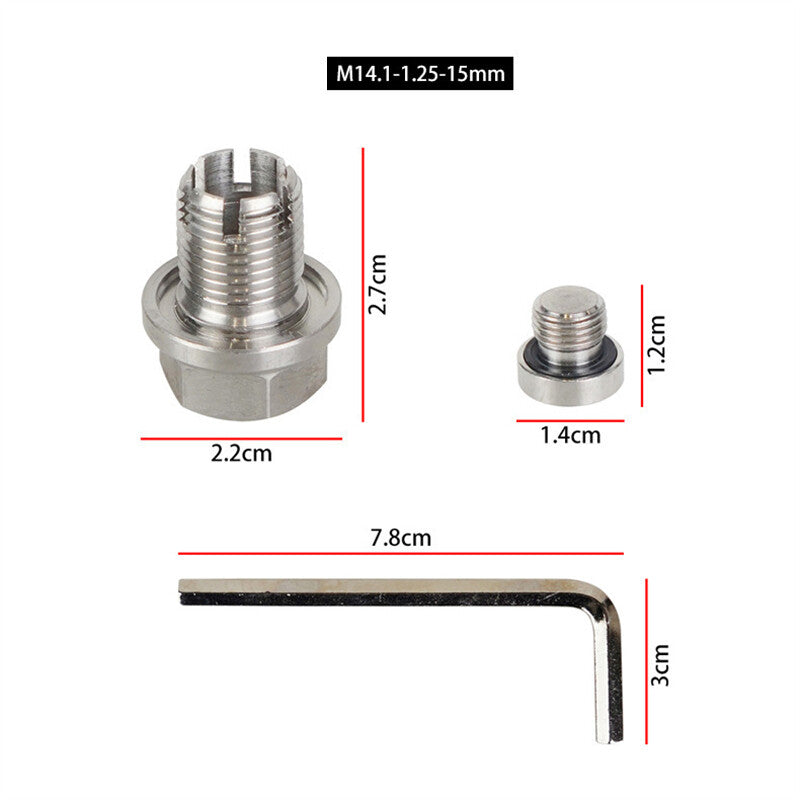 M14.1-1.25x15mm Oil Drain Plug Self Tapping Oil Pan Thread Repair Kit w/ O-Ring
