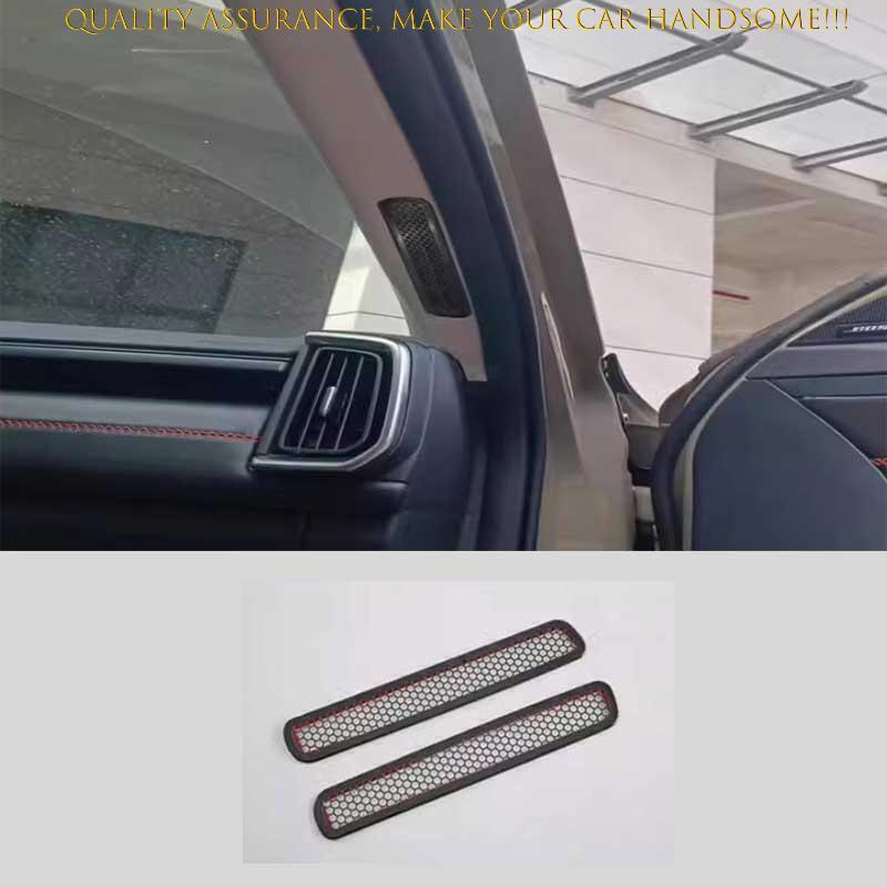 2X Black steel Front A Pillar Air Outlet Vent Cover Trim for Mazda CX-50 2023-25