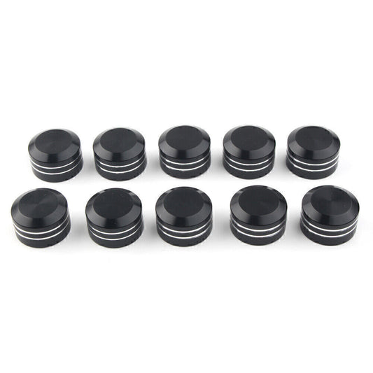 10X Black CNC Inner 13mm Motorcycle Bolt Topper Caps Cover Fit for Harley