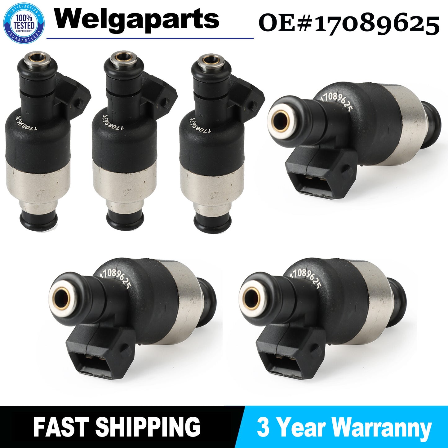 6X 17089625 Fuel Injectors for Isuzu 92-95 Rodeo for Honda Passport Trooper 3.2L V6