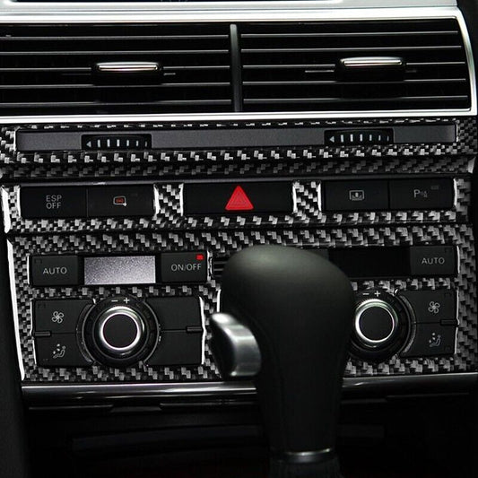Real Carbon Fiber Car Central Control Panel Cover Trim for Audi for A6 S6 2005-2011