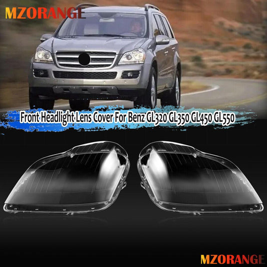 2¡Á F¨¹r for Mercedes-Benz W164 GL GL350 GL450 2006-2011 Scheinwerferglas Linse L+R