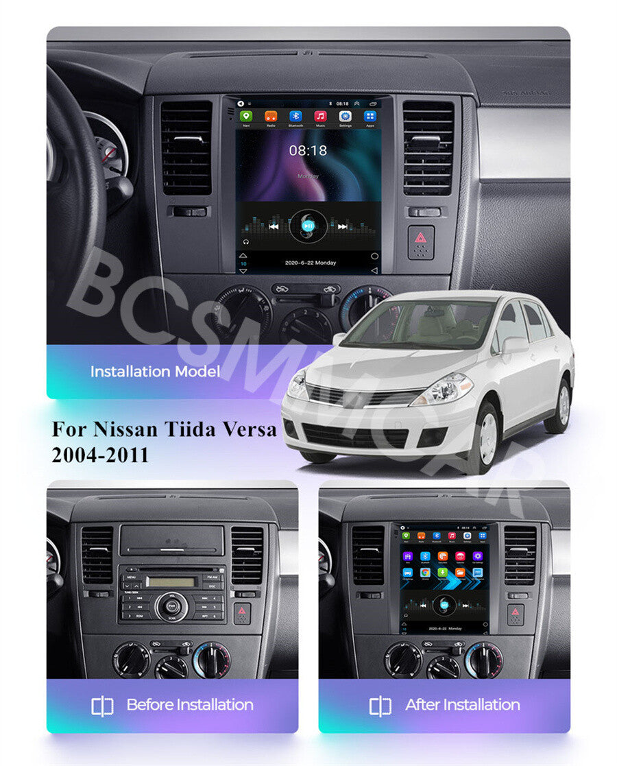 Car MP5 Player Radio Stereo GPS Head Unit Fit for Nissan Tiida Versa 2004-2011