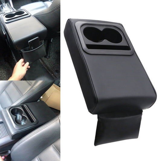 1-Piece Car Armrest Box Cushion Pad Center Console Cover with Cup Holder ( )