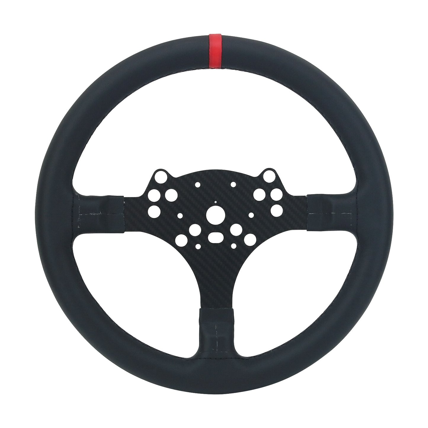 SIMPUSH 13 Inch MOD Steering Wheel Modification Wrapped with Cowhide for PXN V10