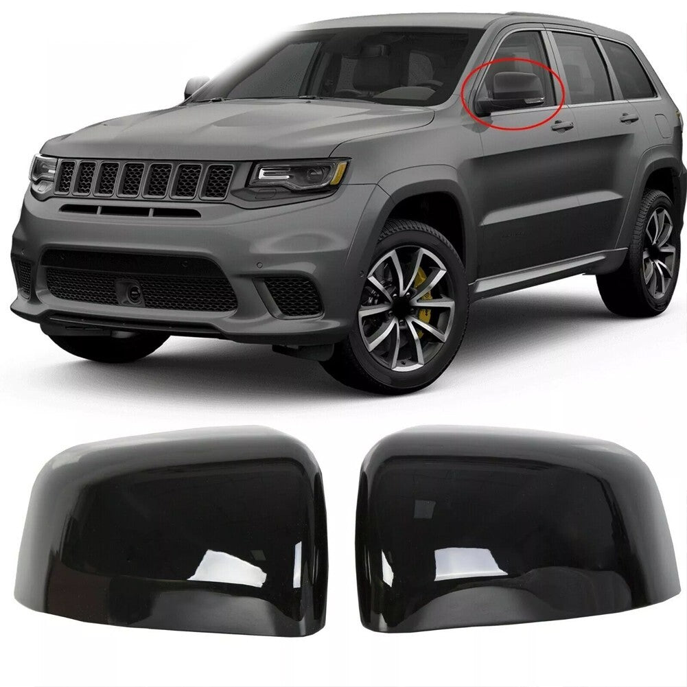 Rear View Mirror Covers Cap Trim for Jeep Grand/For-Cherokee for Dodge 2011-2021