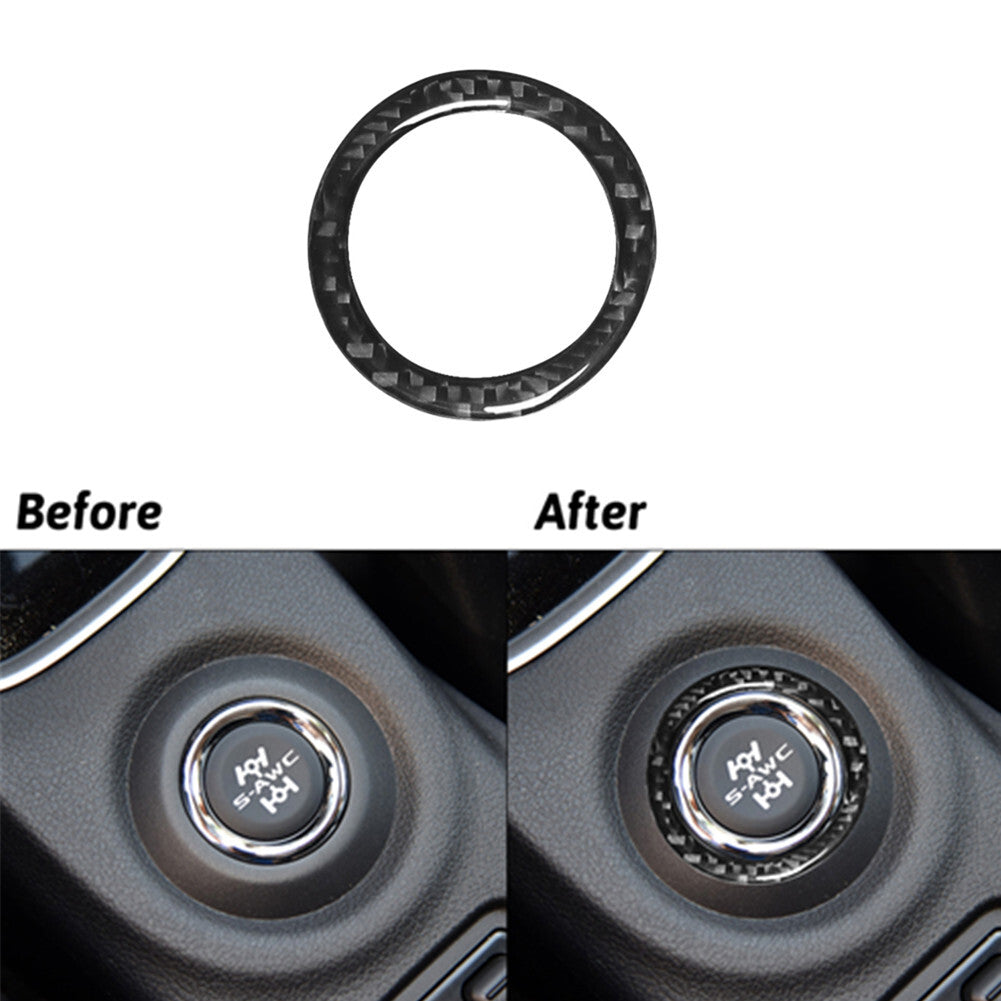 Carbon Fiber 4WD Switch Button Ring Trim for Mitsubishi Outlander 2014-2016