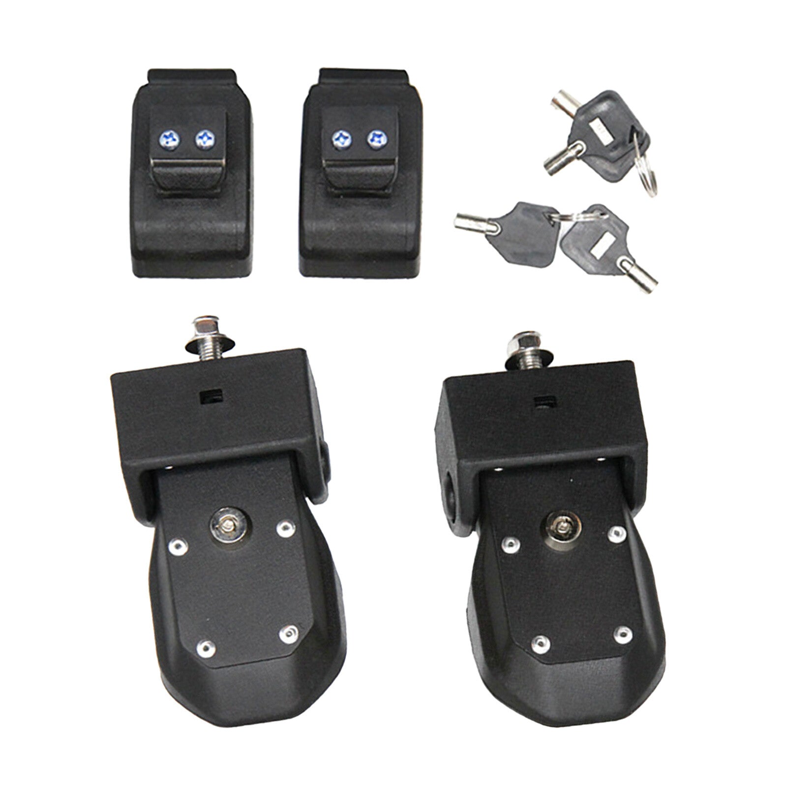 Black hood latch and lock replacement parts for Jeep for Wrangler JK 2007 - 2017