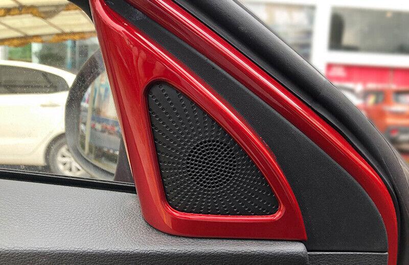for Kia K3 Forte 2019-2023 Glossy Red A Pillar Speaker Front Triangle Cover Trim