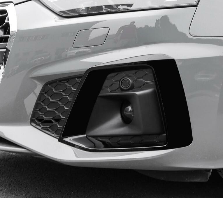 Glossy black ABS for AUDI for A5 S5 2020-23 Front Fog Light Lamp Frame Cover panel