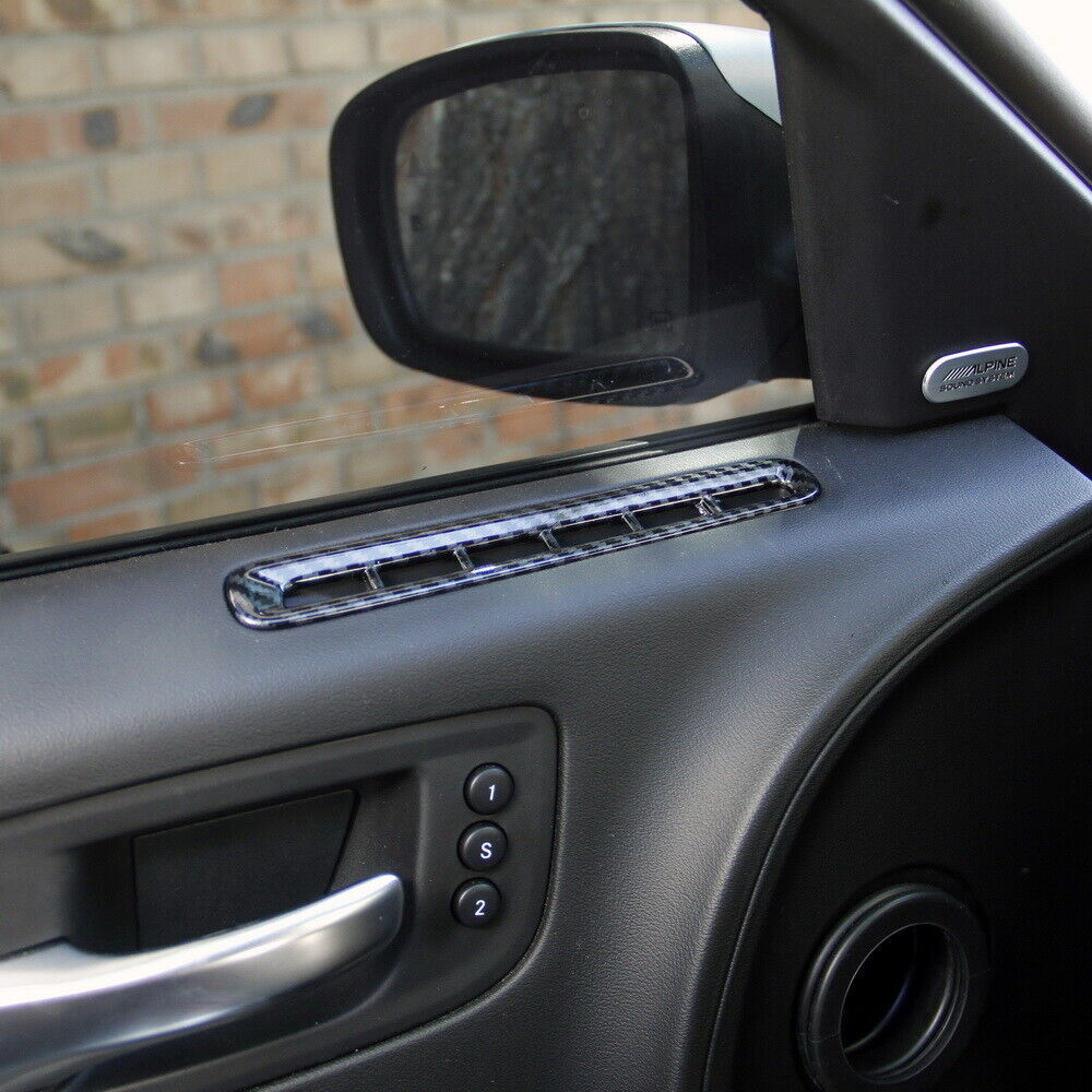 Carbon Fiber Indoor Front 2-Door A/C Outlet Vent Cover Trim for Dodge Charger