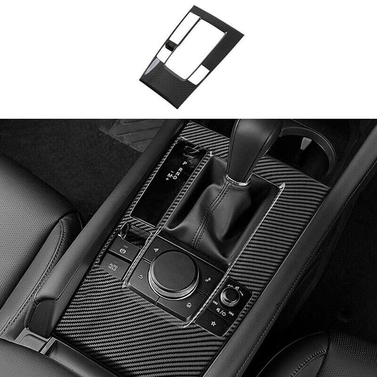 For 2020-2021 for Mazda 3 Axela Carbon Fiber Central Console Gear Shift Cover Trim
