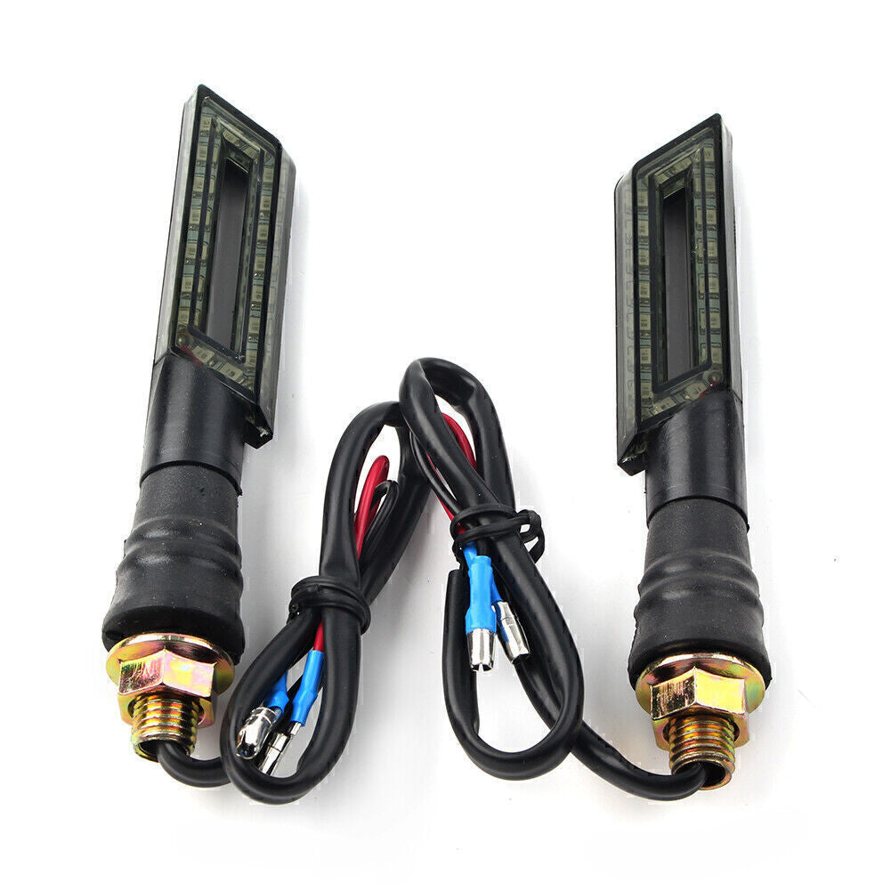 2 x Universal Motorcycle 12V LED Turn Signal Indicators Tail Amber Light