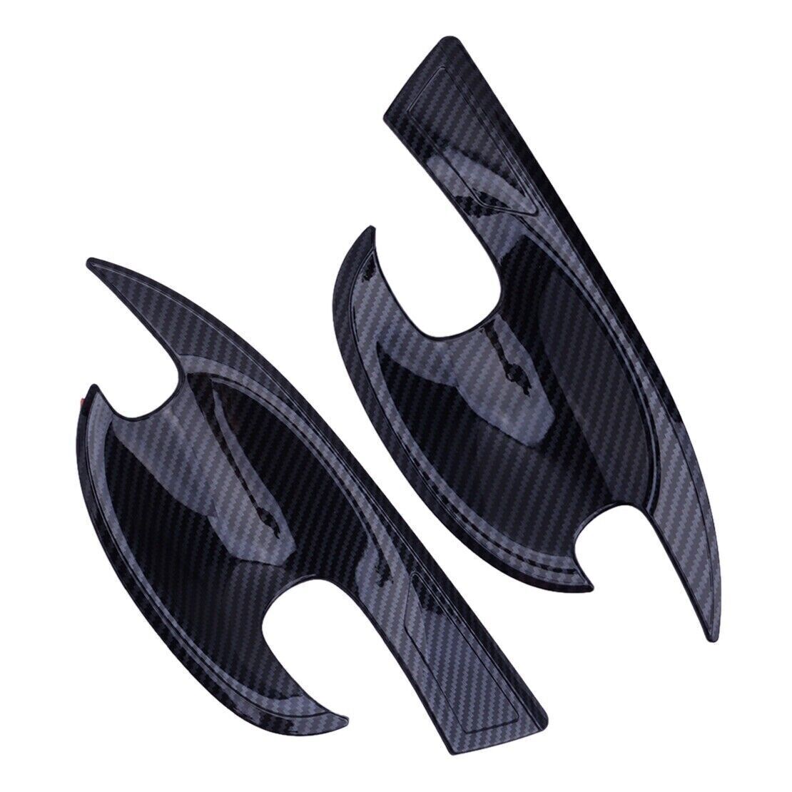 4P Carbon Fiber Style Side Door Handle Bowl Cover Trim for Mazda 3 Axela 19-2023