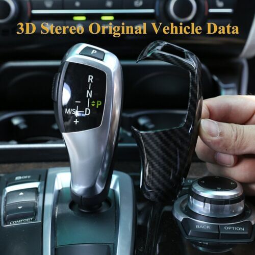 Carbon fiber style gear shift cover suitable for BMW X3 X4 X5 X6 F20 F22 F30 F32 F10 F12