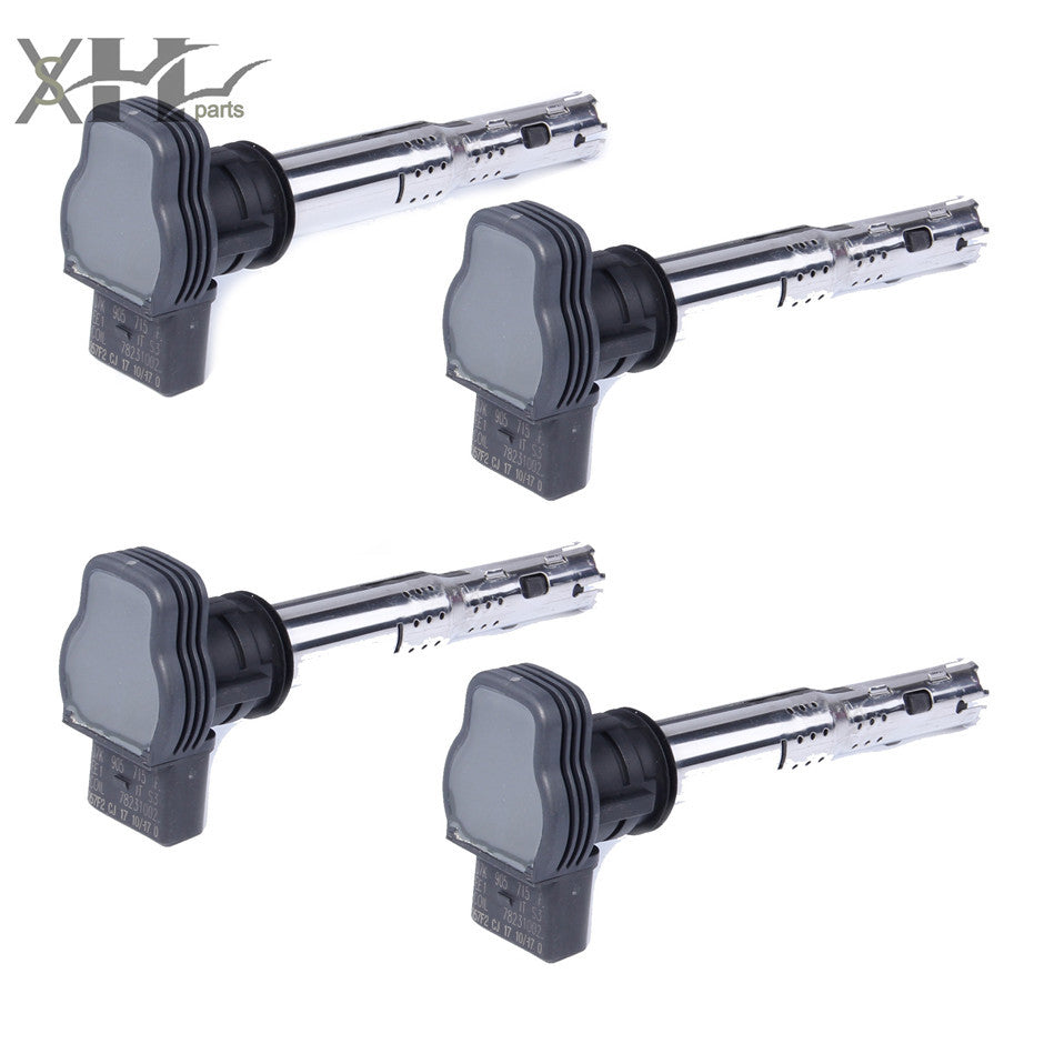 4x Ignition Coil for VW for Golf for Jetta for Passat Beetle CC Eos for Audi for A4 for A5 TT Q5 2.0T