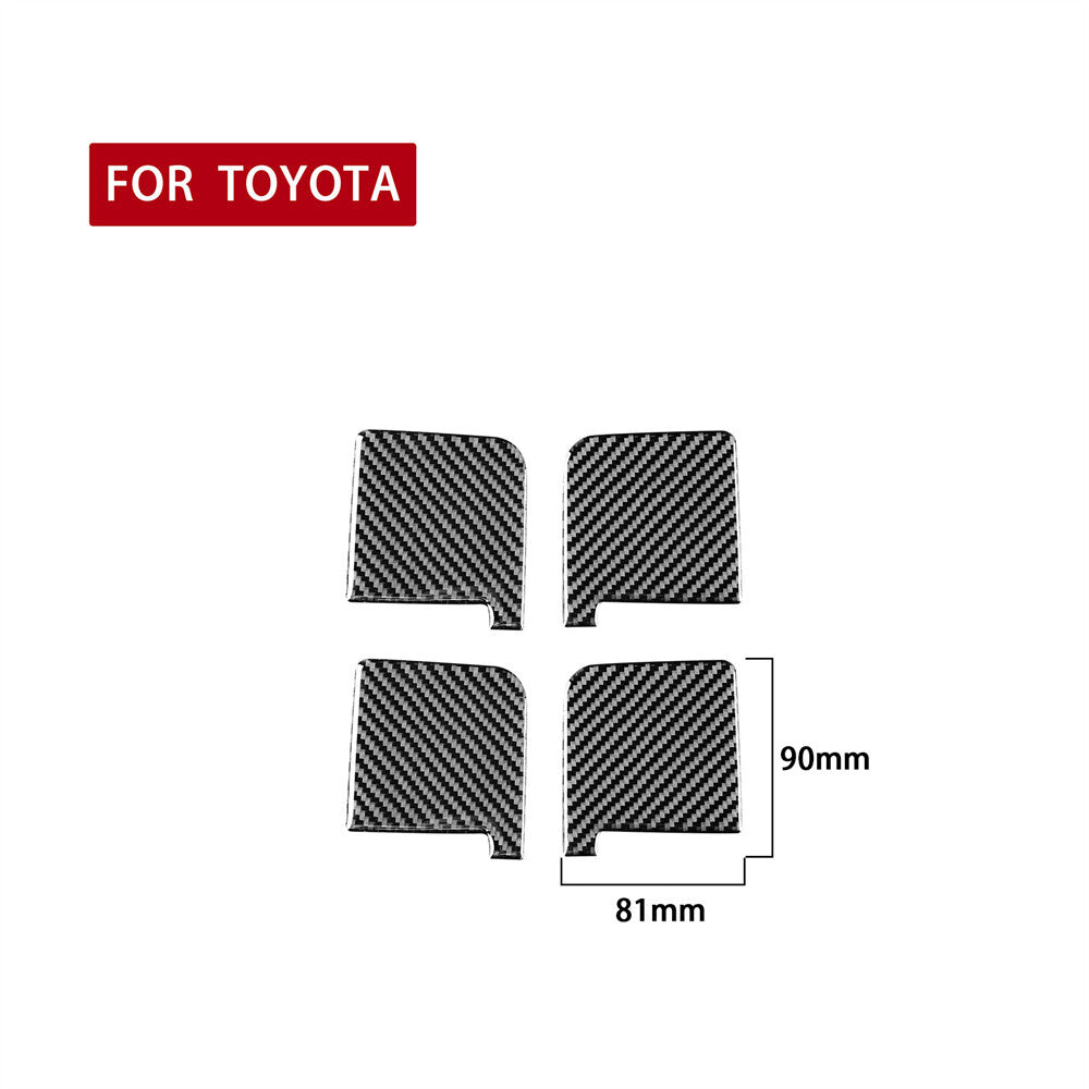 Carbon Fiber Interior Door Bowl Decorative Cover Trim for Toyota Tundra 2014-18