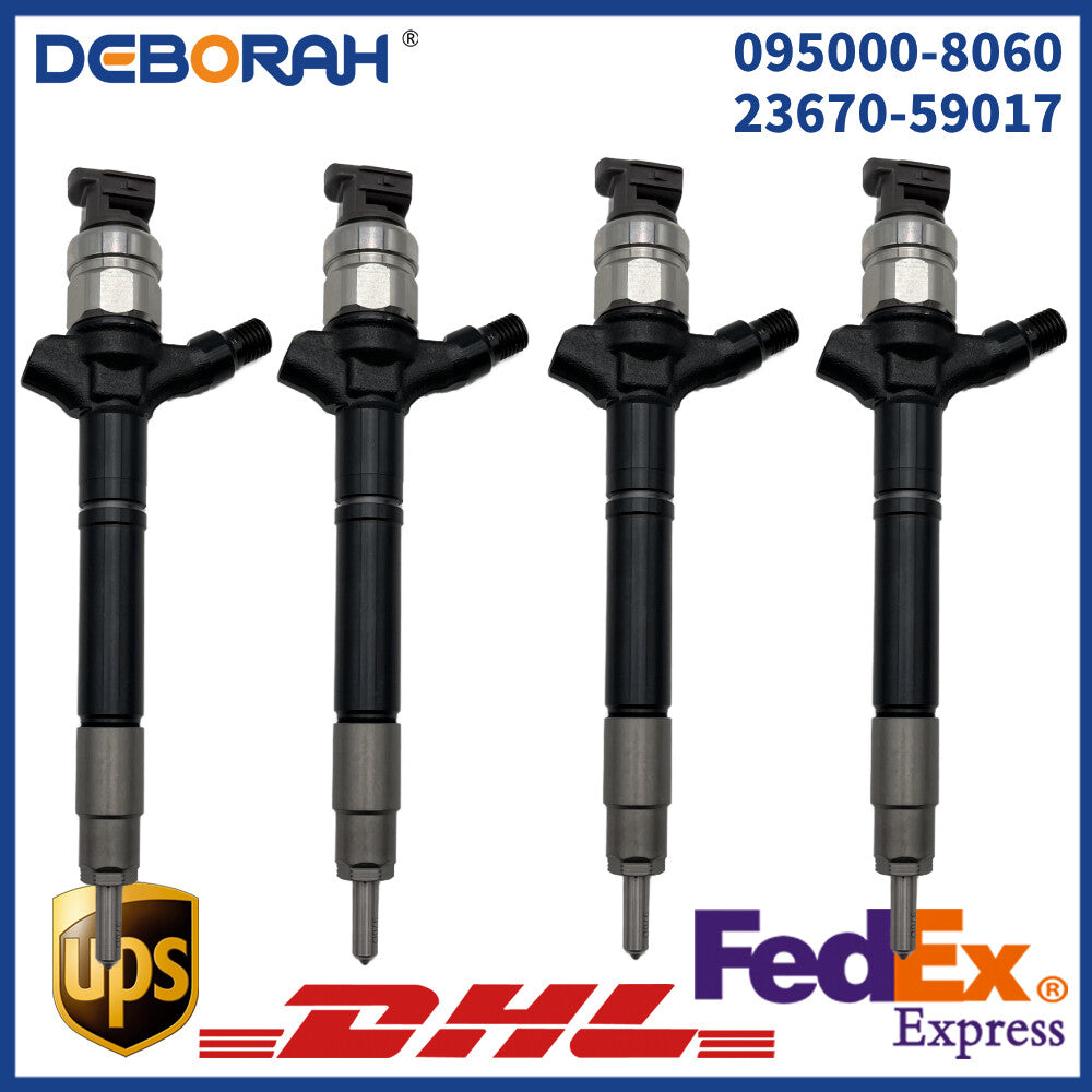 4PCS Common Rail Fuel Injector 095000-8060 23670-59017 for Toyota for Land Cruiser