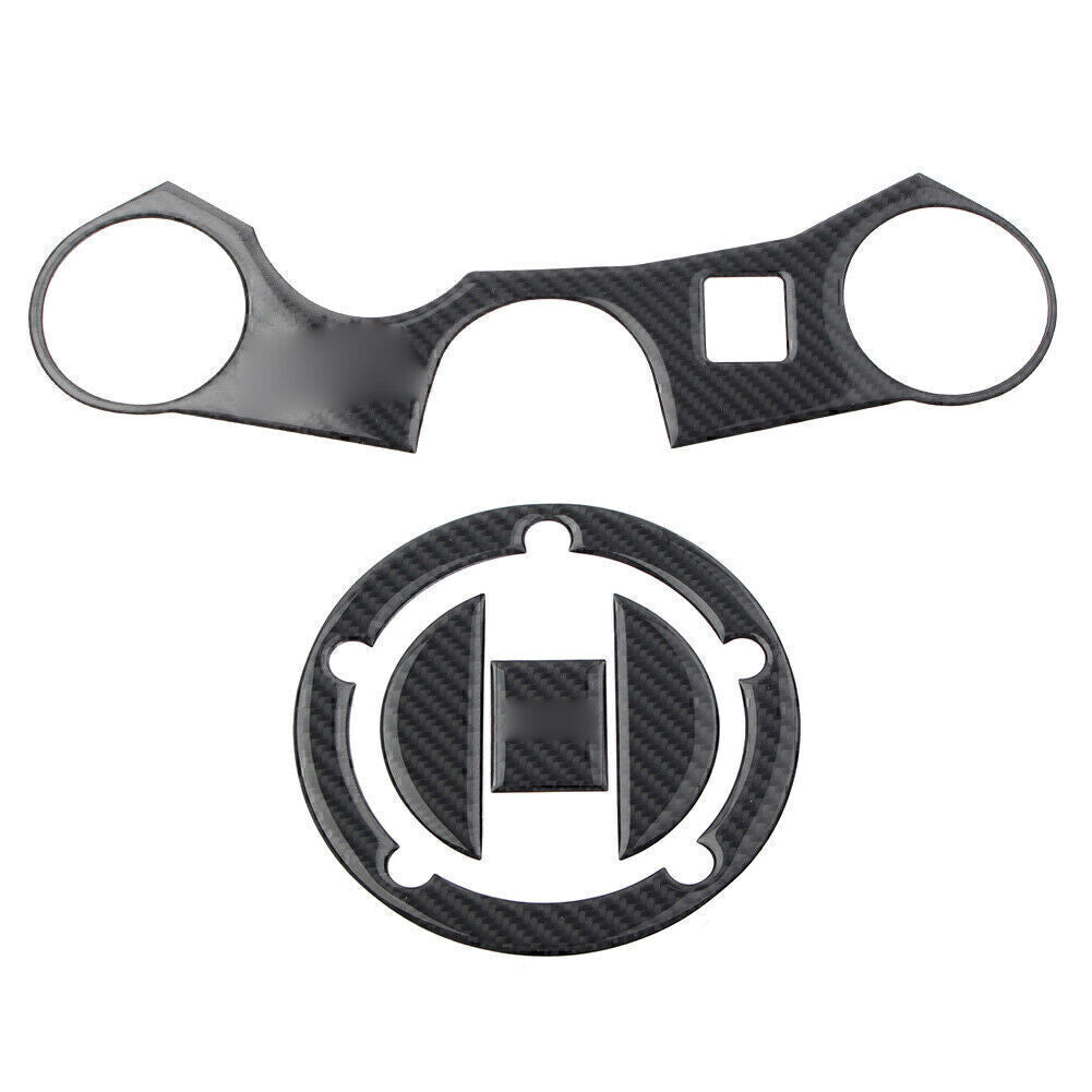 3D Decal Tank Gas Cover Sticker Protector Fit GSXR1000 750 600 Real Carbon Fiber