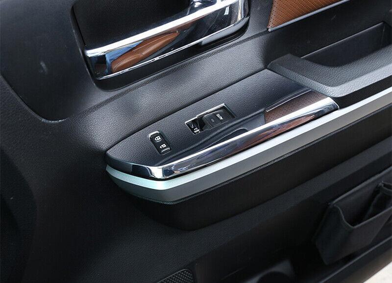 Chrome Window Lift Panel Switch Cover Trim 4PCS Fit for Toyota Tundra 2014-2021