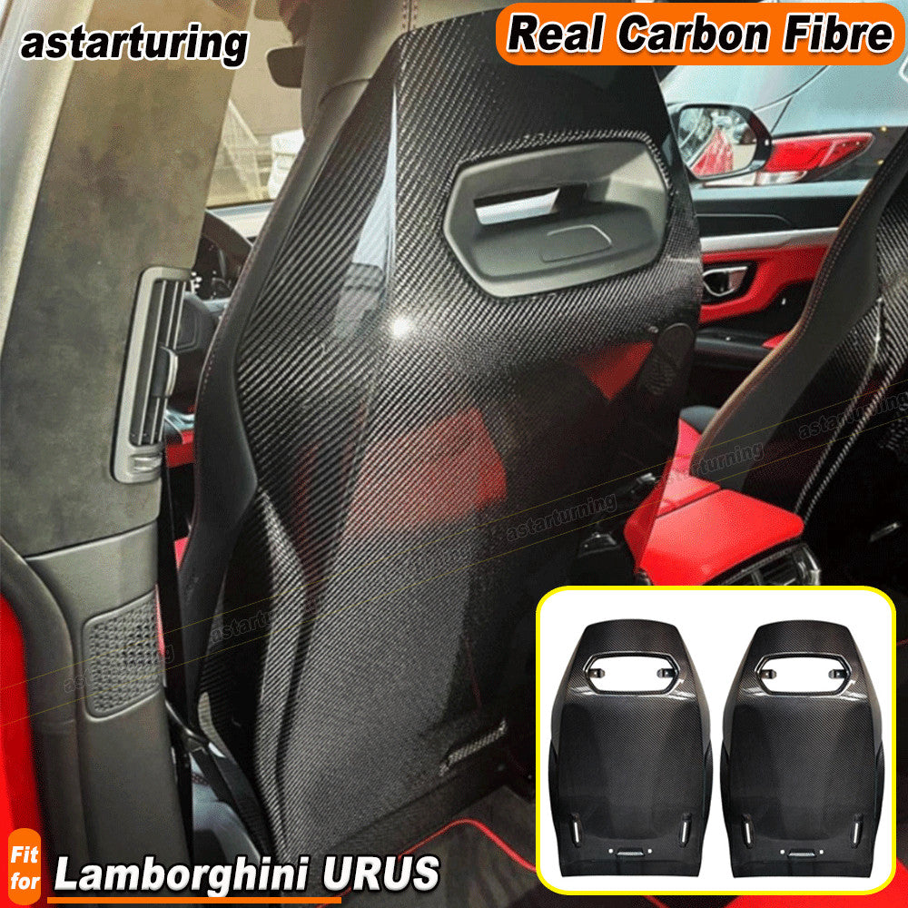 Fit for Lamborghini URUS 2018-22 DRY Carbon Interior for Seat Back Cover Trims 2PCS