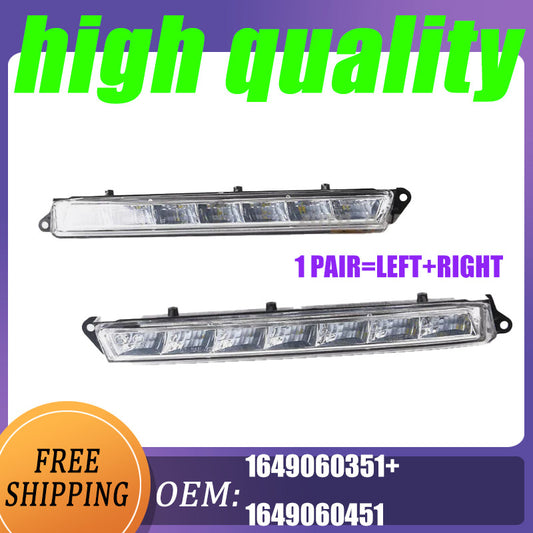 2-pack of daytime running lights and fog lights suitable for Mercedes X164, GL320, and GL350 (LED1649060351-)