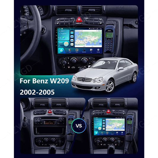 CarPlay Car Radio for Mercedes for Benz C Class W203 CLK 2002-2005 GPS Stereo Screen