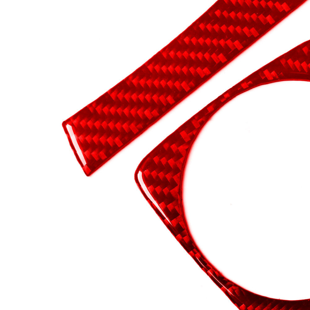 Red Carbon Fiber Watercup Holder Panel Trim Cover for Chevrolet Sonic 2012-2016