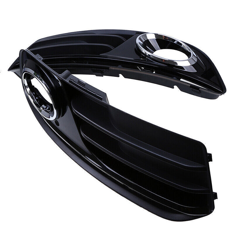 Pair Front Bumper Lower Fog Light Grille Cover Bezel for Audi Q5 8R 2012-2016